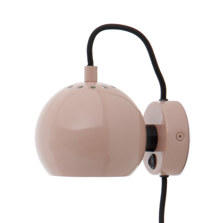 Frandsen Ball wandlamp glossy nude