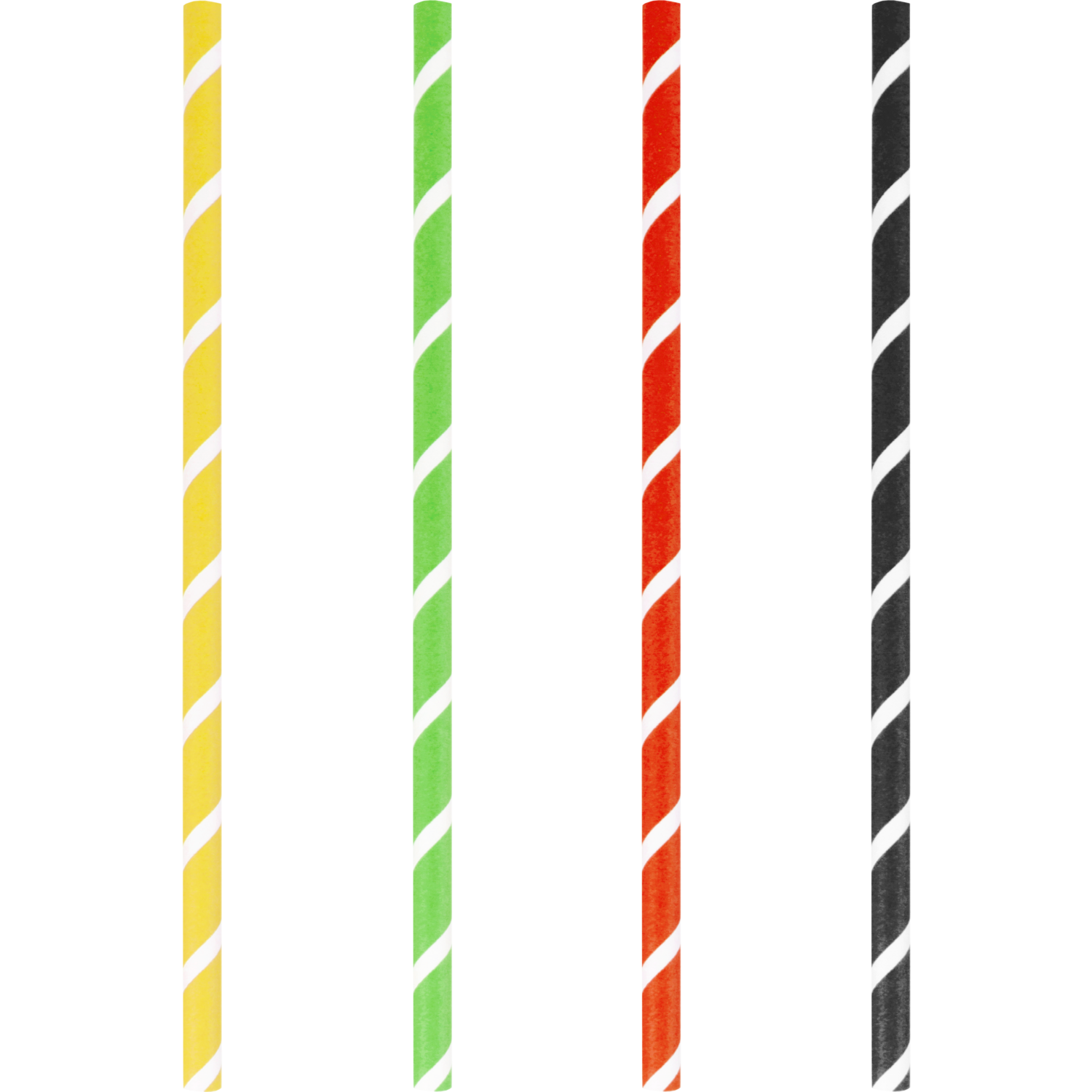 Depa Rietje, milkshakerietje, papier, 230mm, Ø8mm, assorti