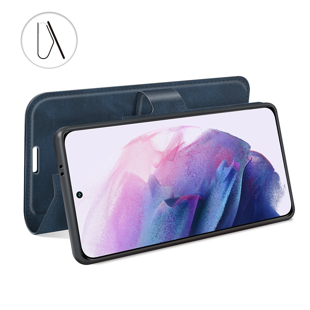 Samsung Galaxy S22 5G Vintage Leder Tasche Flip Cover mit Kartenfächer - Dunkelblau