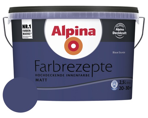 Alpina muurverf kleur recepten Blue Hour 2.5 l