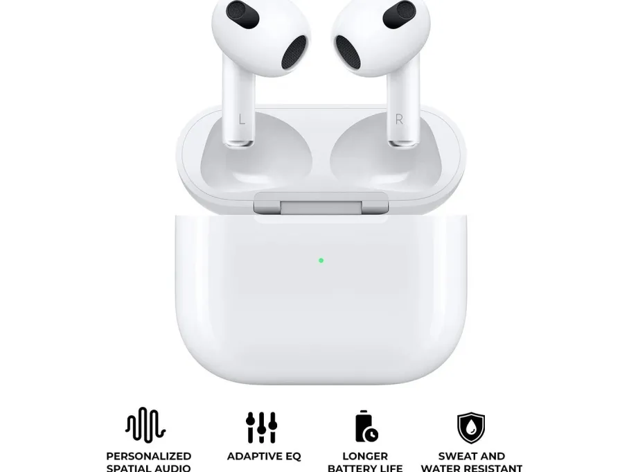 [OUTLET] - Apple AirPods (3rd generation) , Trådløs, Opkald/musik, Hovedtelefoner, Hvid