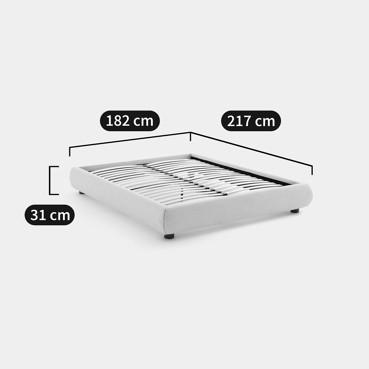 AM.PM<br>Estrutura de cama com colchão, 2 pessoas, E Gallina, Nuvole