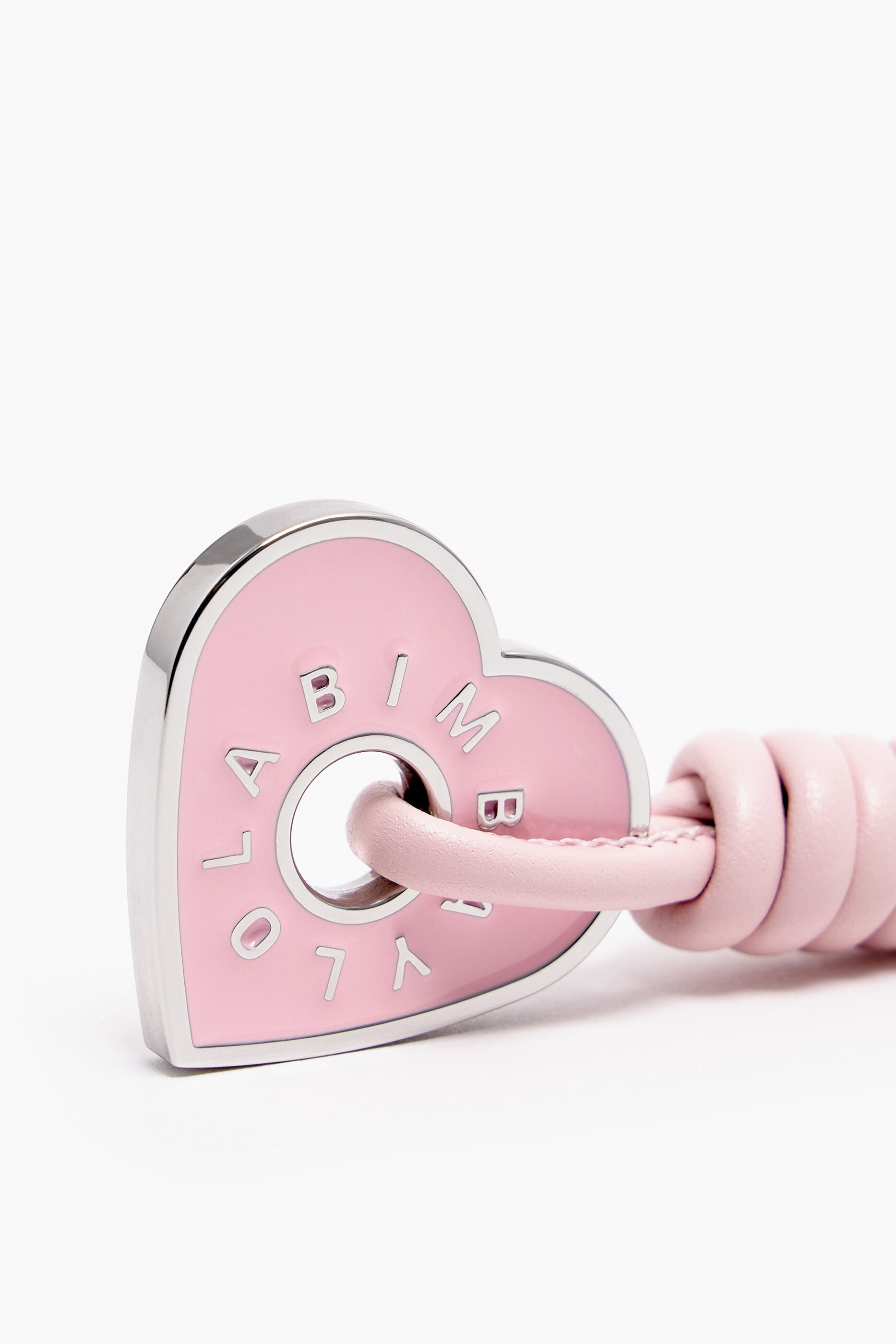 Chaveiro de coração rosa