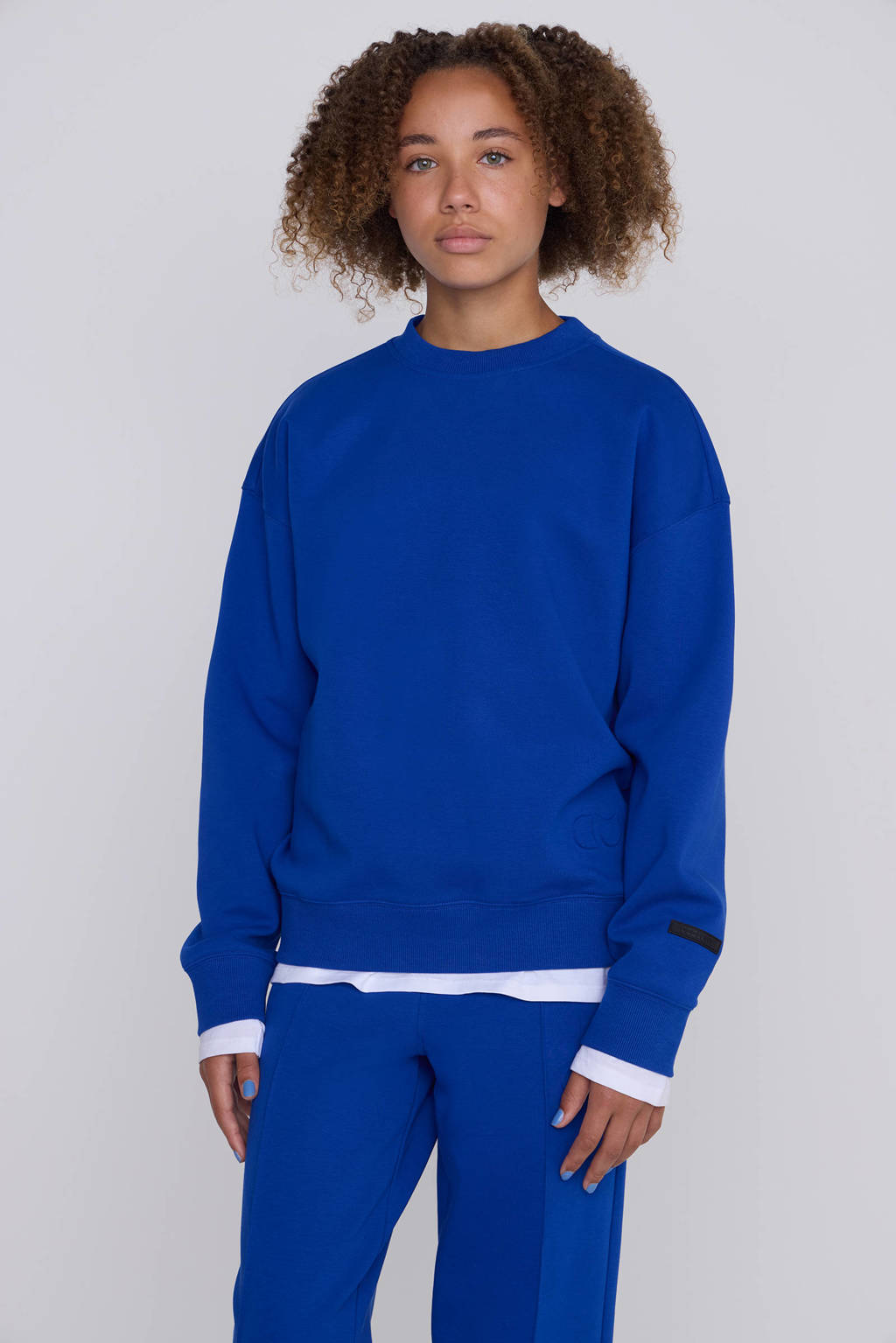 Coolcat Unisex Sweater Vicky met 3D Logo Blauw