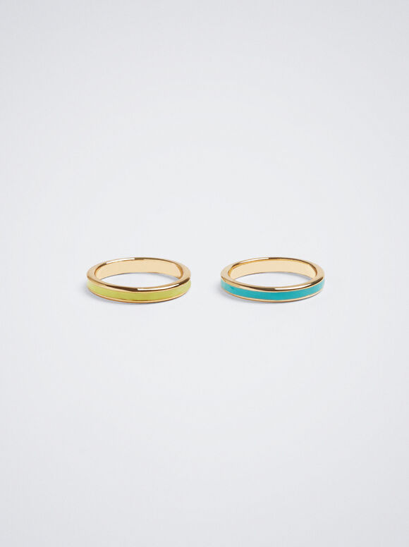 Conjunto de Anéis de Esmalte - Multicor