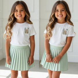Little Luxe Leopard Tee & Pleated Skirt  - verzenddatum 27 feb