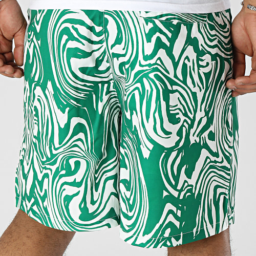 Short De Bain Vert Blanc