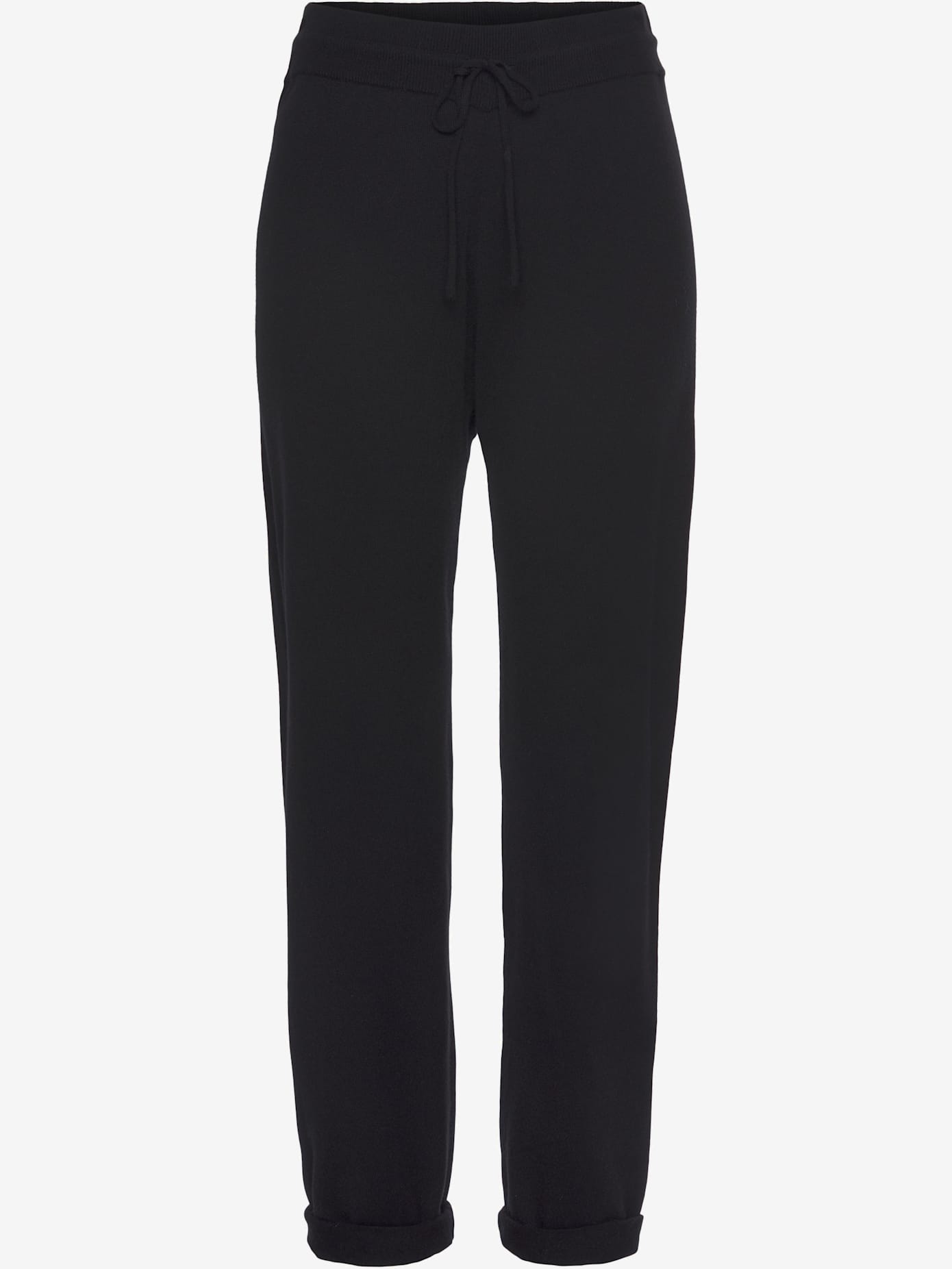 Pantalon en tricot avec bords-côtes larges