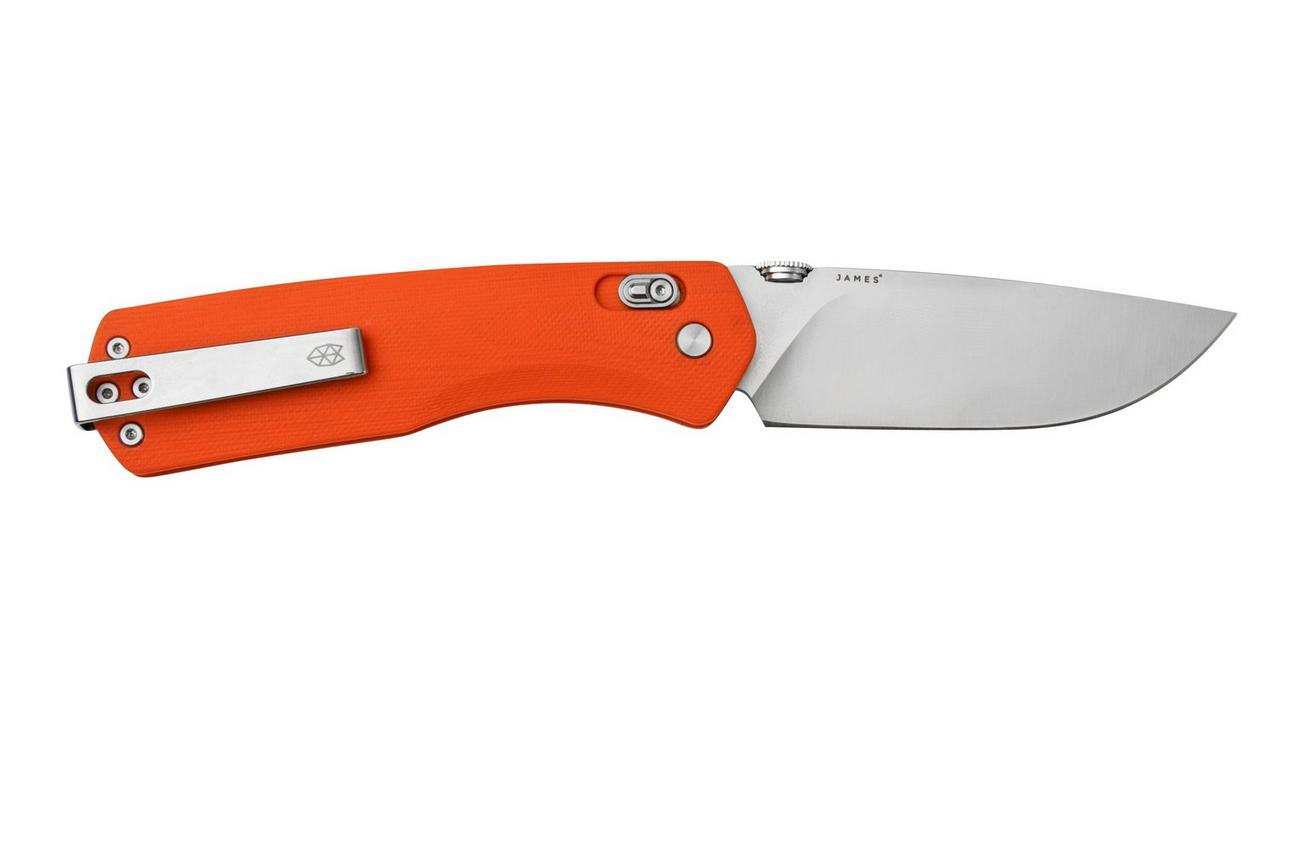 The James Brand The Carter XL, Orange G10, Stainless JAKN116188-00 zakmes