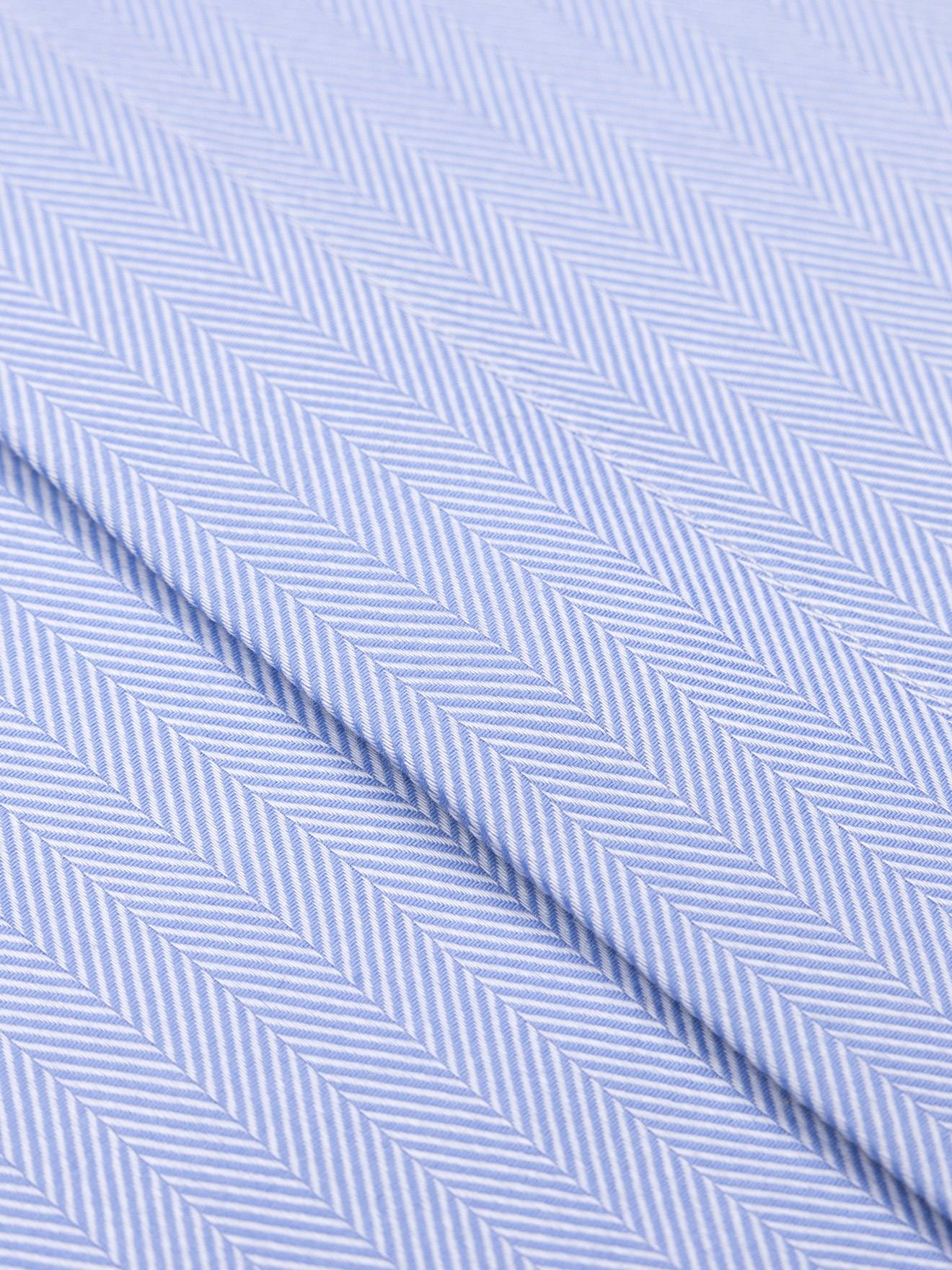 Chemise cintrée en chevron ciel   - Gorge cachée