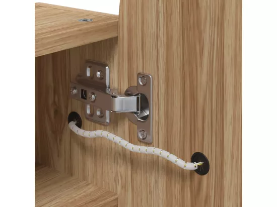 Armoire de bain à miroir avec LED arquée chêne 42x13x70 cm