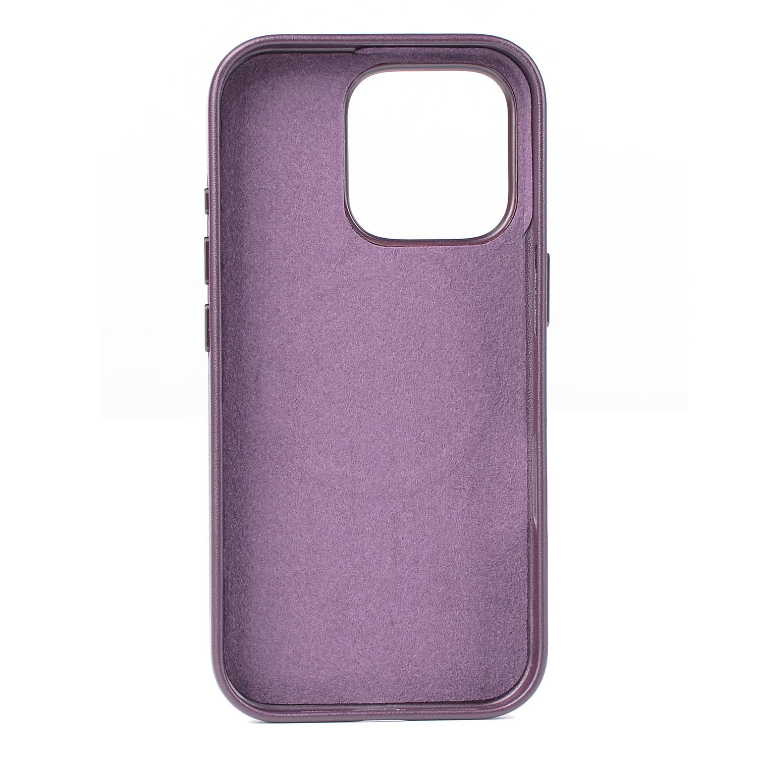 iPhone 16 Pro Max MagSafe Leder Case Schutzhülle - Violett