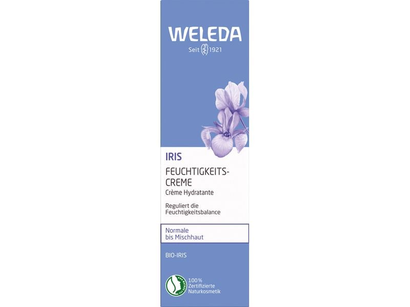 WELEDA Feuchtigkeitscrème Iris 30 ml Natürliche Creme spendet morgens und abends langanhaltende Feuchtigkeit