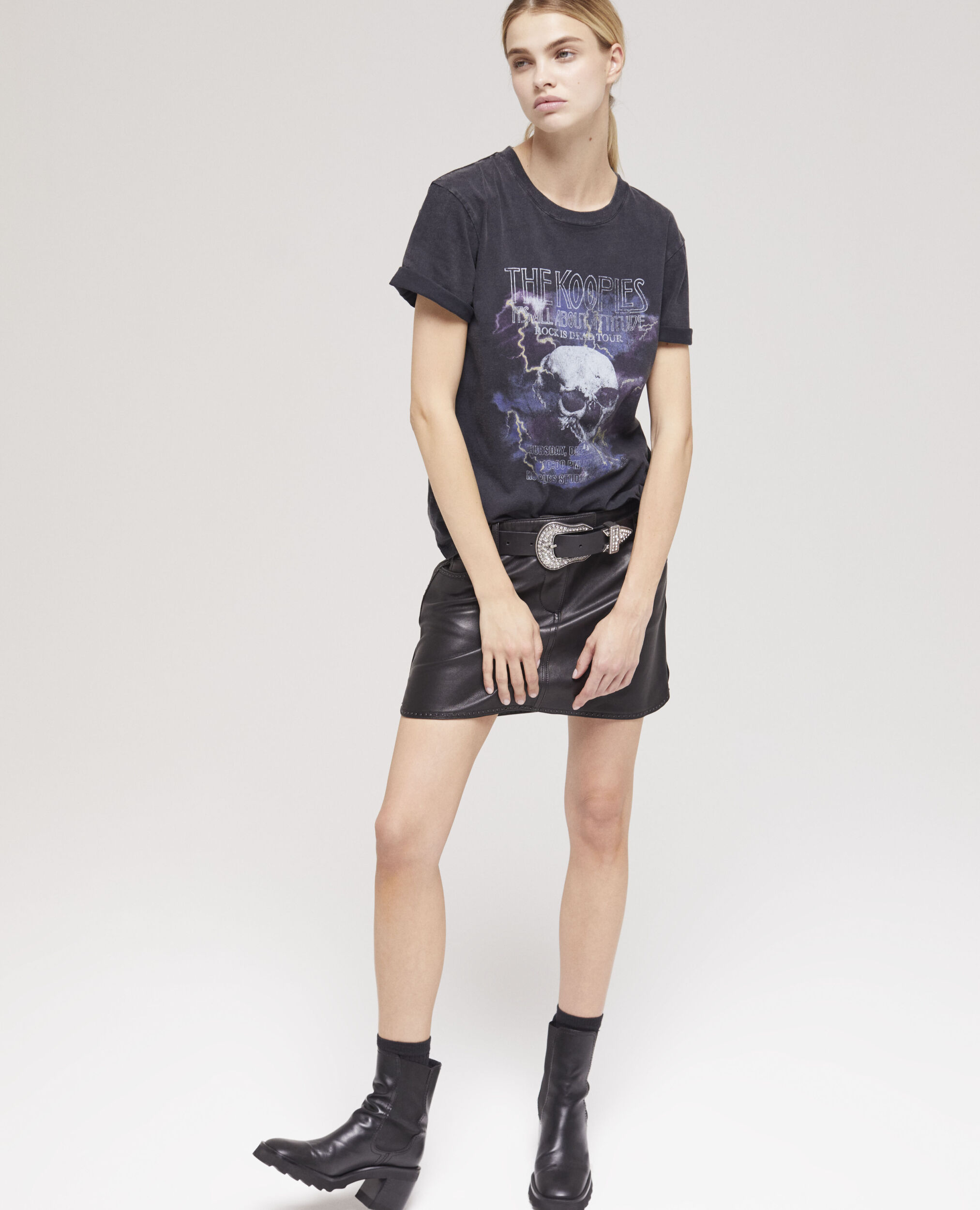 T-shirt sérigraphié skull