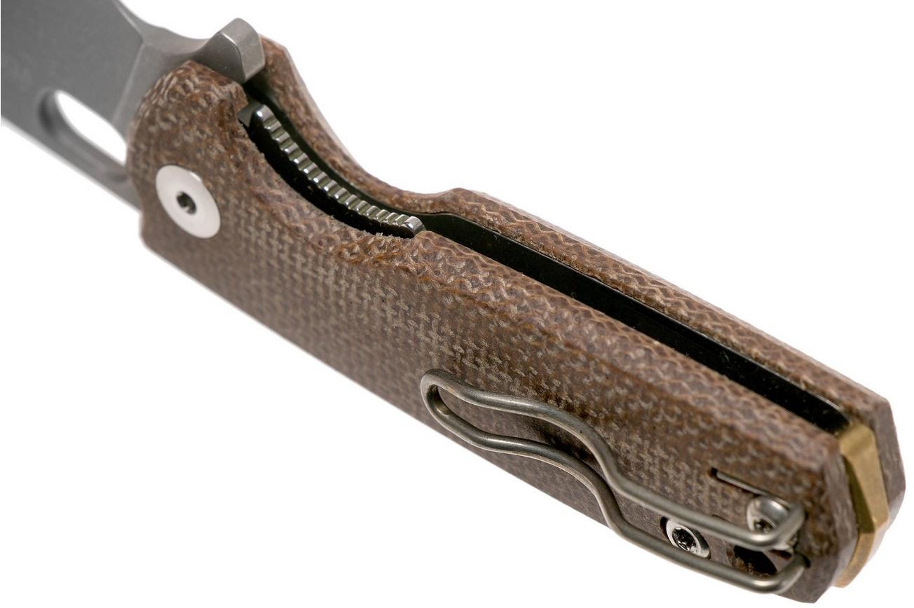Fox Baby Core FX-608MC Natural Canvas Micarta zakmes, Jesper Voxnaes design