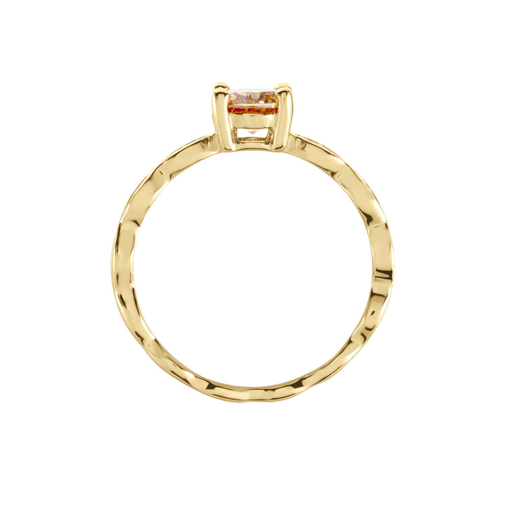Bague Kurt Plaqué Or Jaune Oxyde De Zirconium