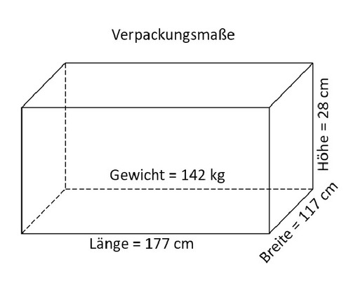Alopex Medium tuinhuis met vloer, 134 x 190 cm, natuurlijke afwerking