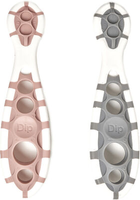 COGNIKIDS Dip Weaning Skje 2-pakning, Slate/Blush