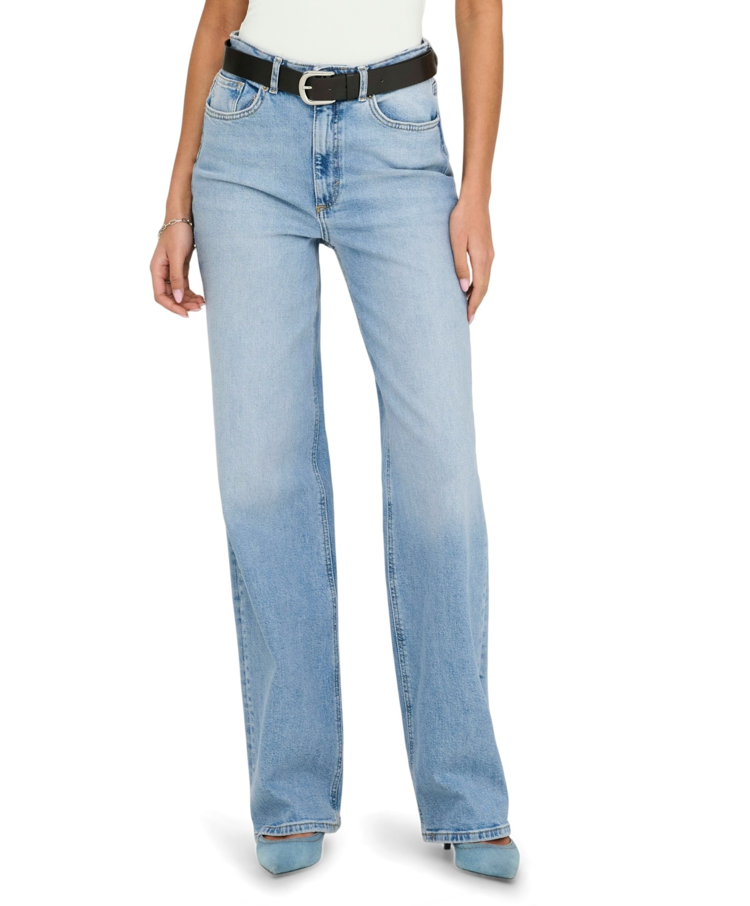 Only ONLJUICY LIFE HW WIDE LEG REA365  N dames jeans blauw