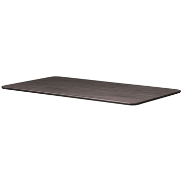 WOOOD tafelblad Tablo afgerond mid brown 24 mm 200x100 cm