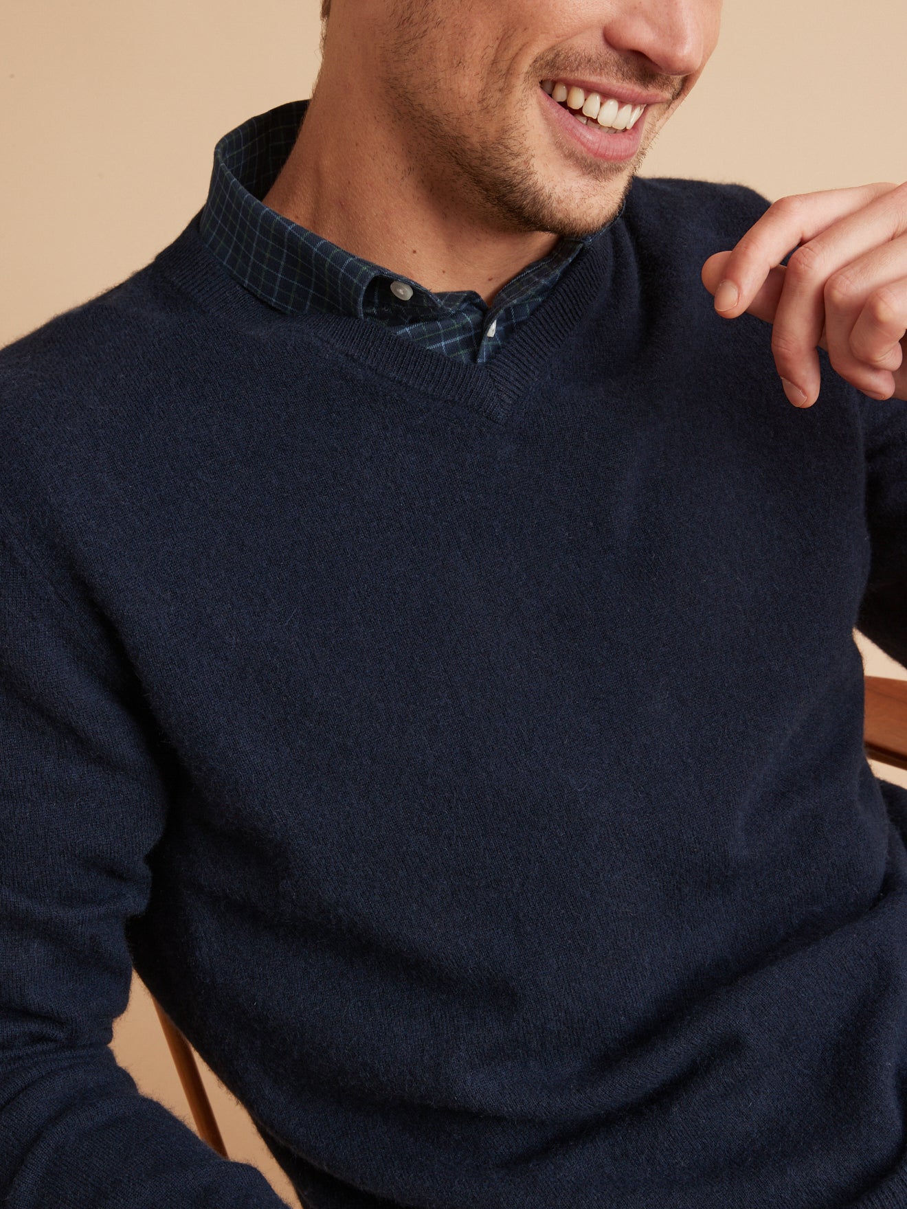 Pull col V homme - Collection Cachemire