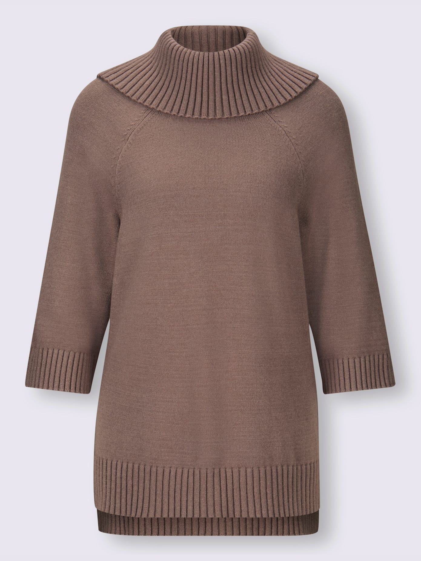 Pull à col roulé plus long au dos