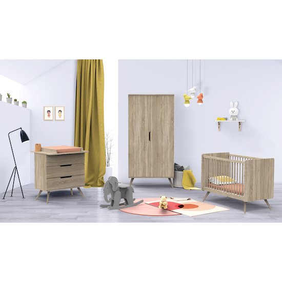 Sixties Armoire 2 portes   Bois        de               Sauthon Baby's Sweet Home