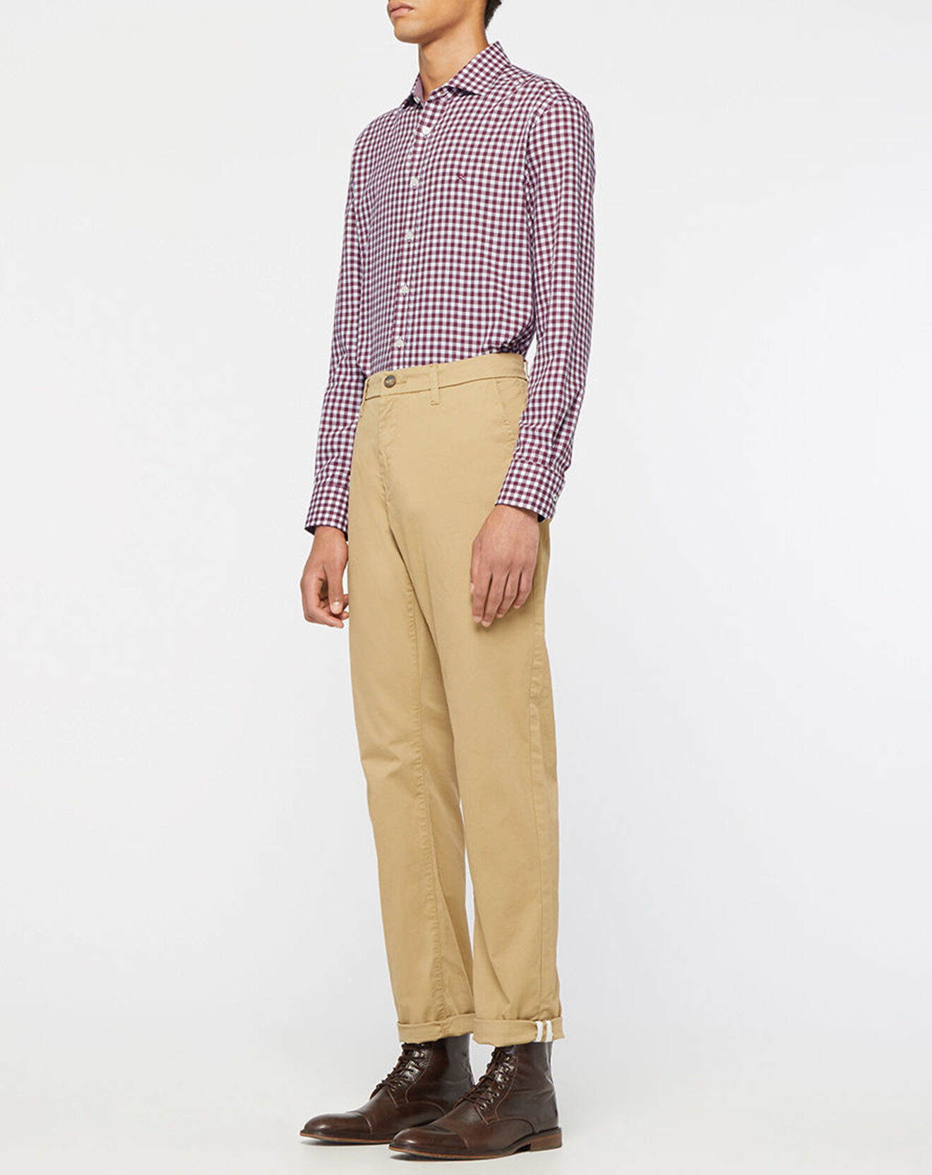 Hackett London Chemise Slim Fit à imprimé vichy rouge/blanc