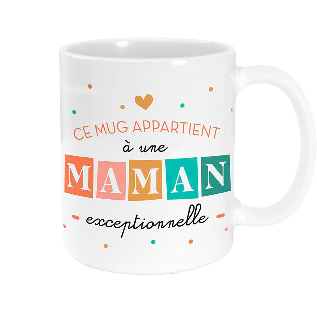 Mug maman exceptionnelle 12x9.5x8cm