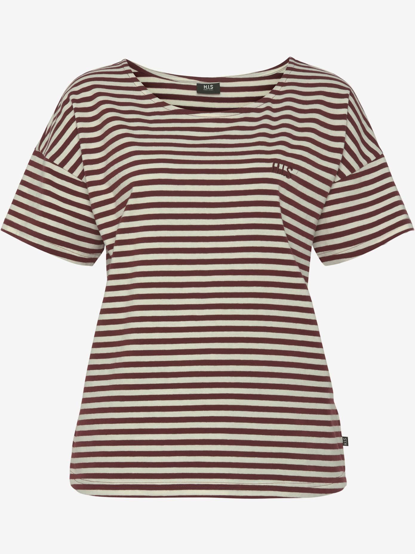 Pyjama court à rayures en fils teintés