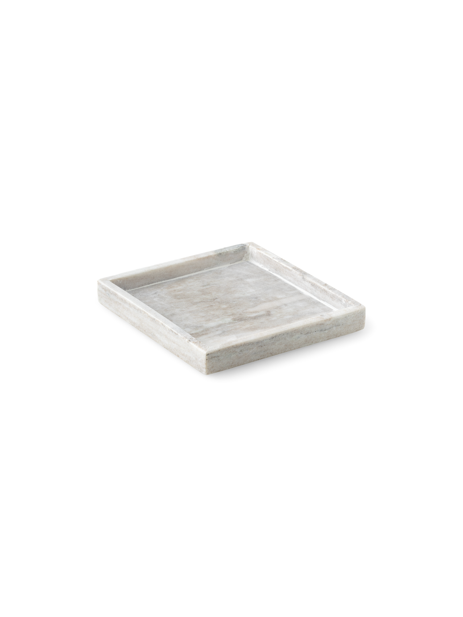 Dekorativ bakke | Marmor. 20 x 20 cm. | White