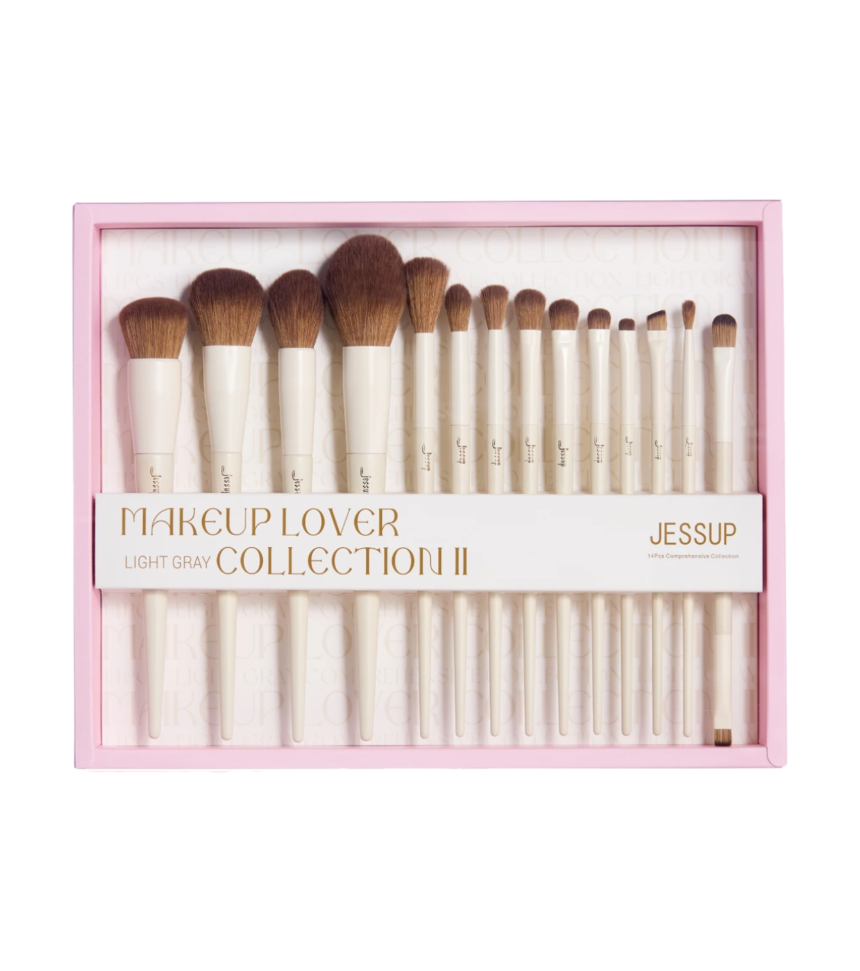 Jessup Beauty - *Collection II* - Conjunto de pincéis com estojo - Light Gray