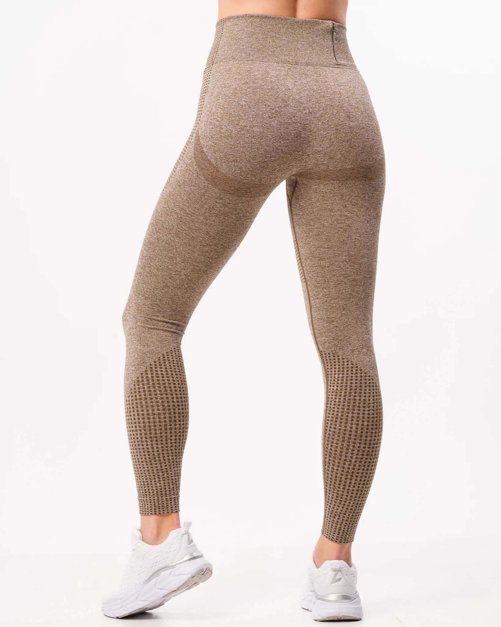 LEVITY Phase Seamless Tights Brown Stone Melange