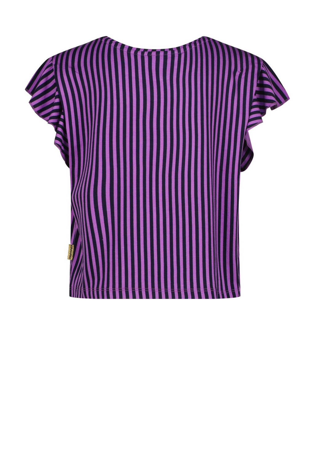 Vingino gestreept T-shirt paars/zwart