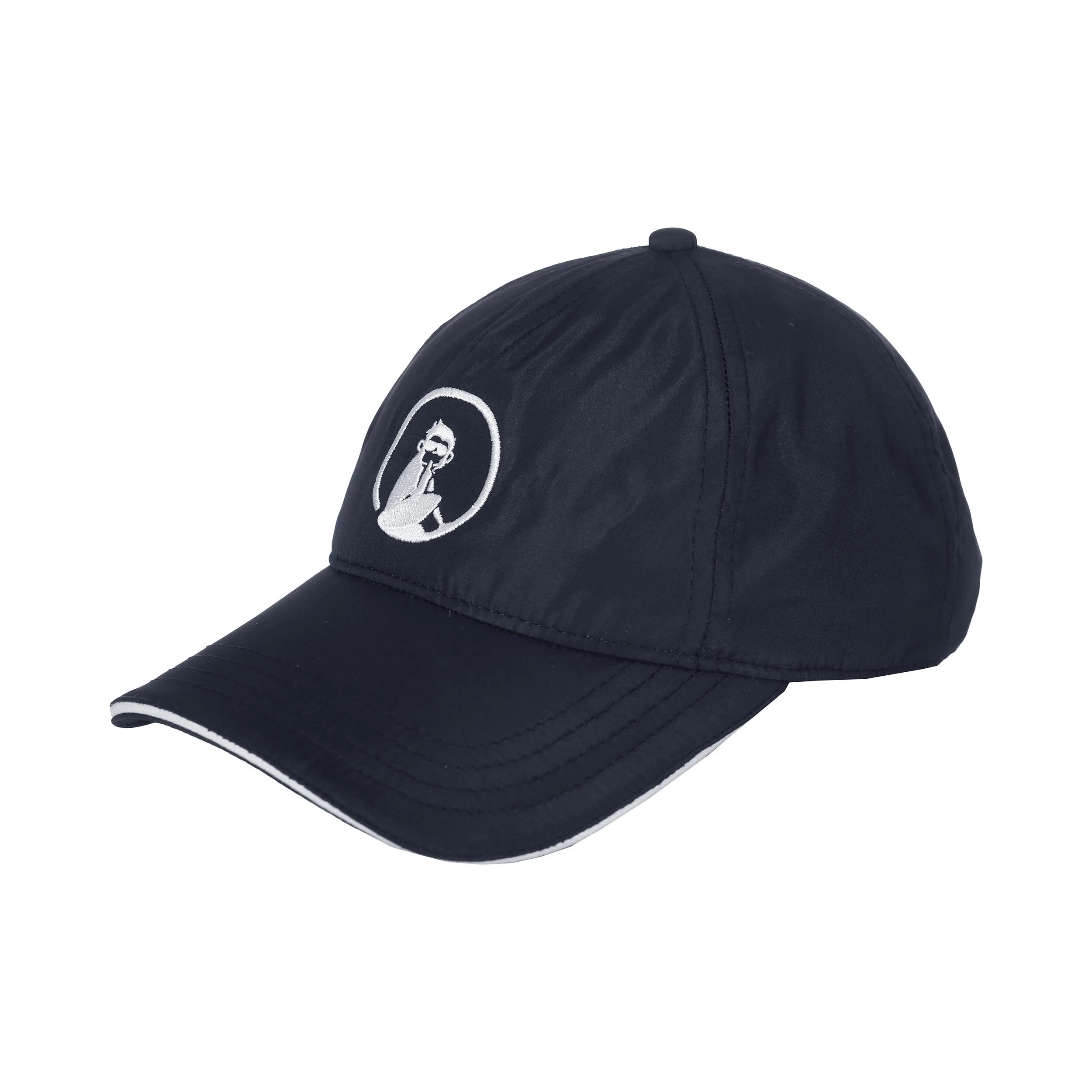 Quiet Please Court Casquette Enfants - Bleu Foncé , Blanc