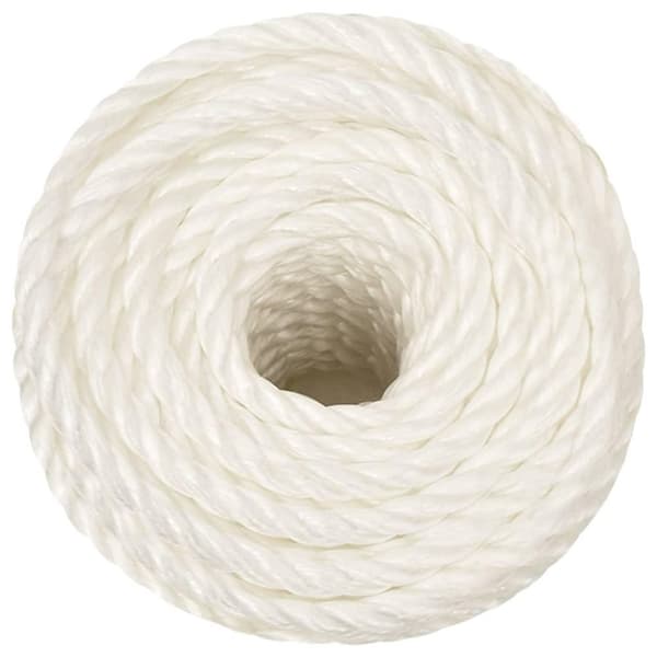 vidaXL Arbeidstau hvit 16 mm 100 m polypropylen