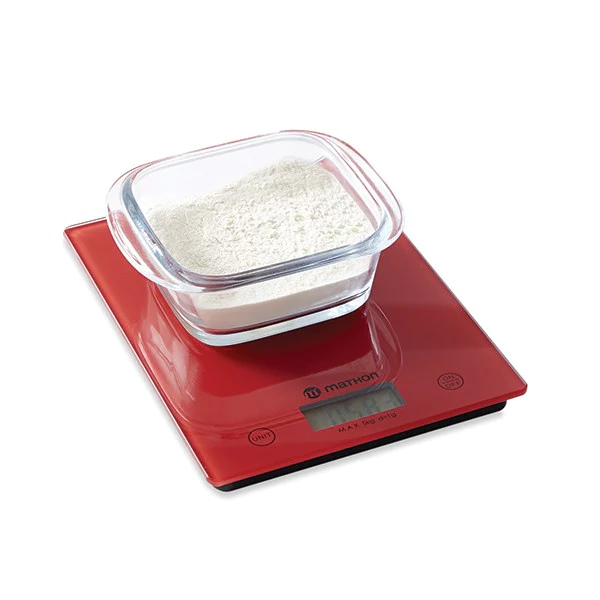 Balance de cuisine digitale rouge 5 kg Mathon