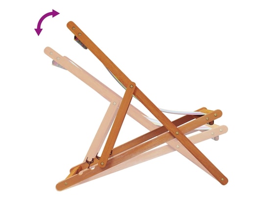 VIDAXL - Chilienne Chaises de plage pliables lot de 2 multicolore tissu