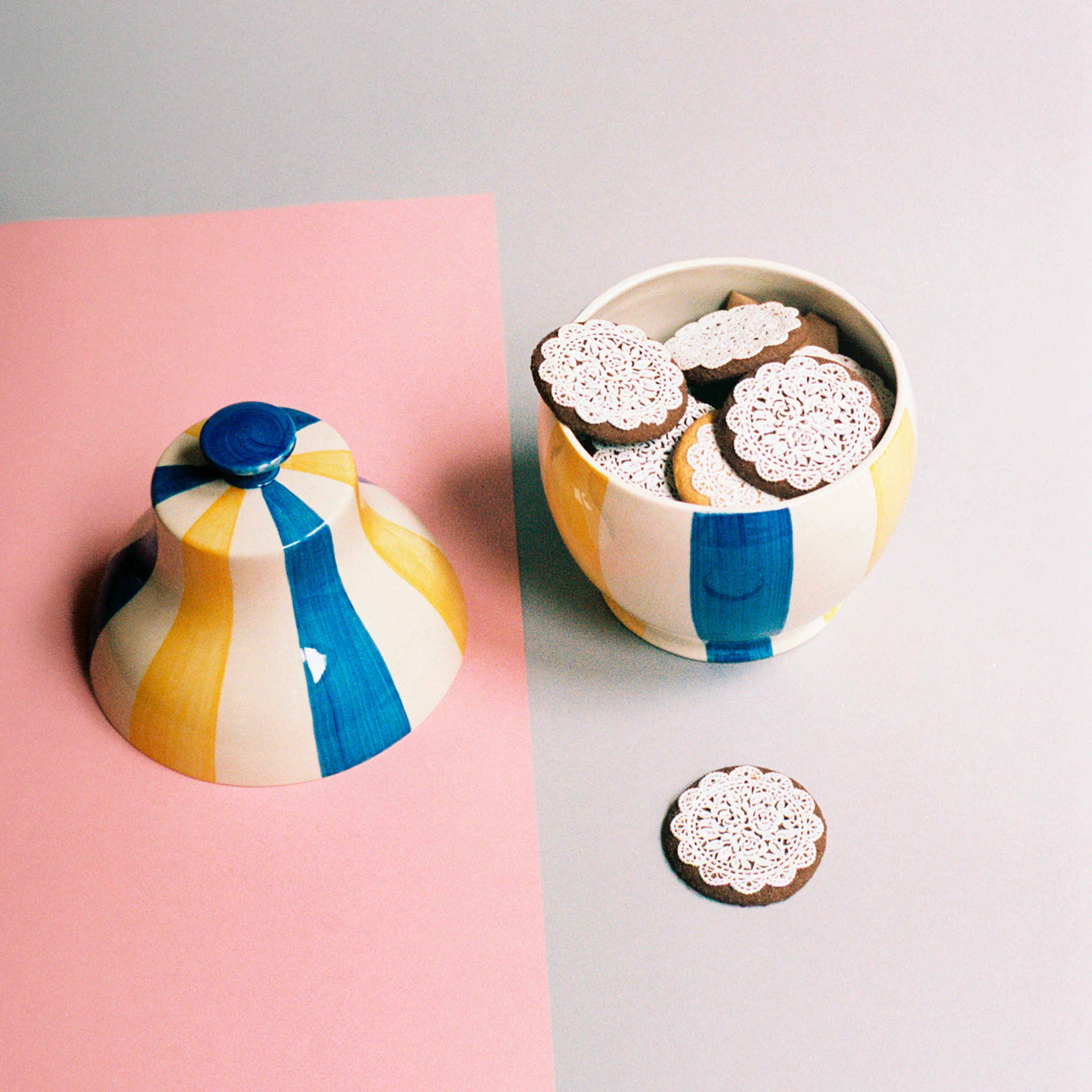 SOBREMESA - Boîte à biscuits céramique | Bleu