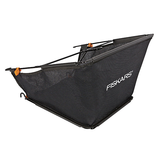Bac de ramassage pour tondeuse StaySharp Fiskars noir et orange