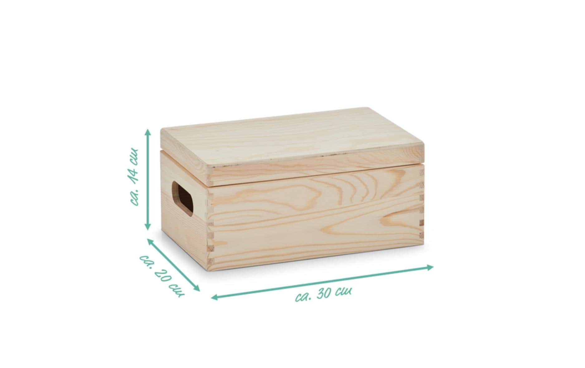 Aufbewahrungskiste mit Deckel 30 x 14 cm, NatureAllzweckkiste