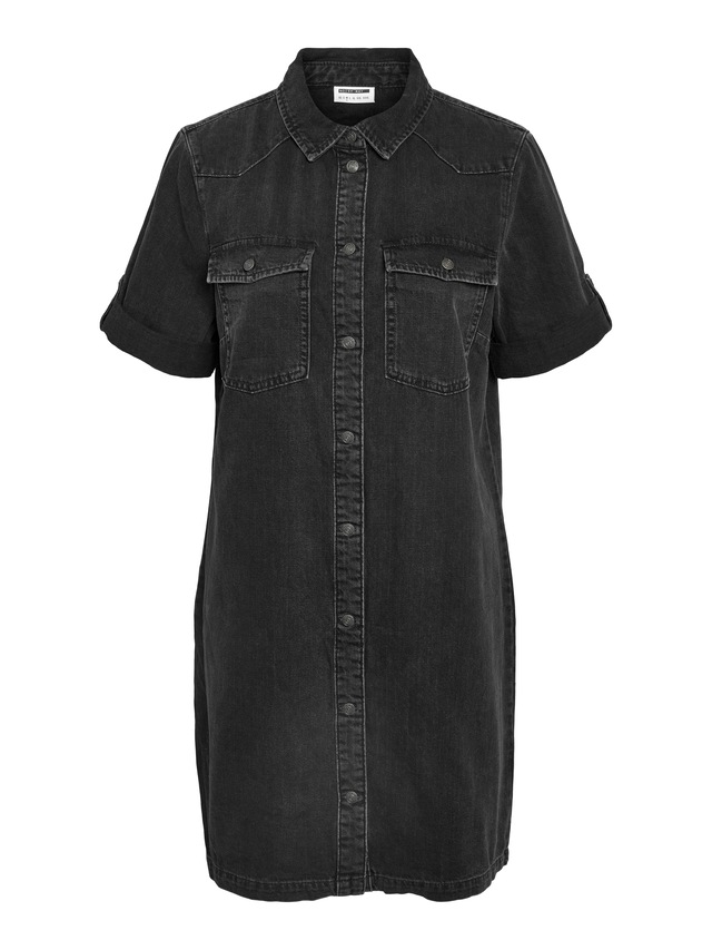 Noisy may Jeanskleid »NMNEW SIGNE S/S DENIM DRESS WG001BL NOOS« Brusttaschen