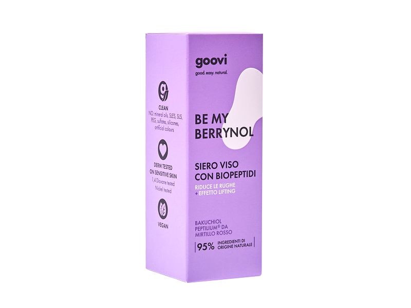 Goovi Gesichtsserum Be My Berrynol 30 ml Natürliches Serum für das Gesicht mit Biopeptiden