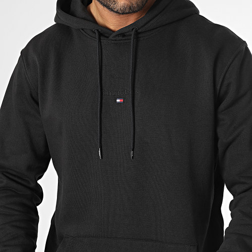 Sweat Capuche Reg Tonal Linear 6800 Noir
