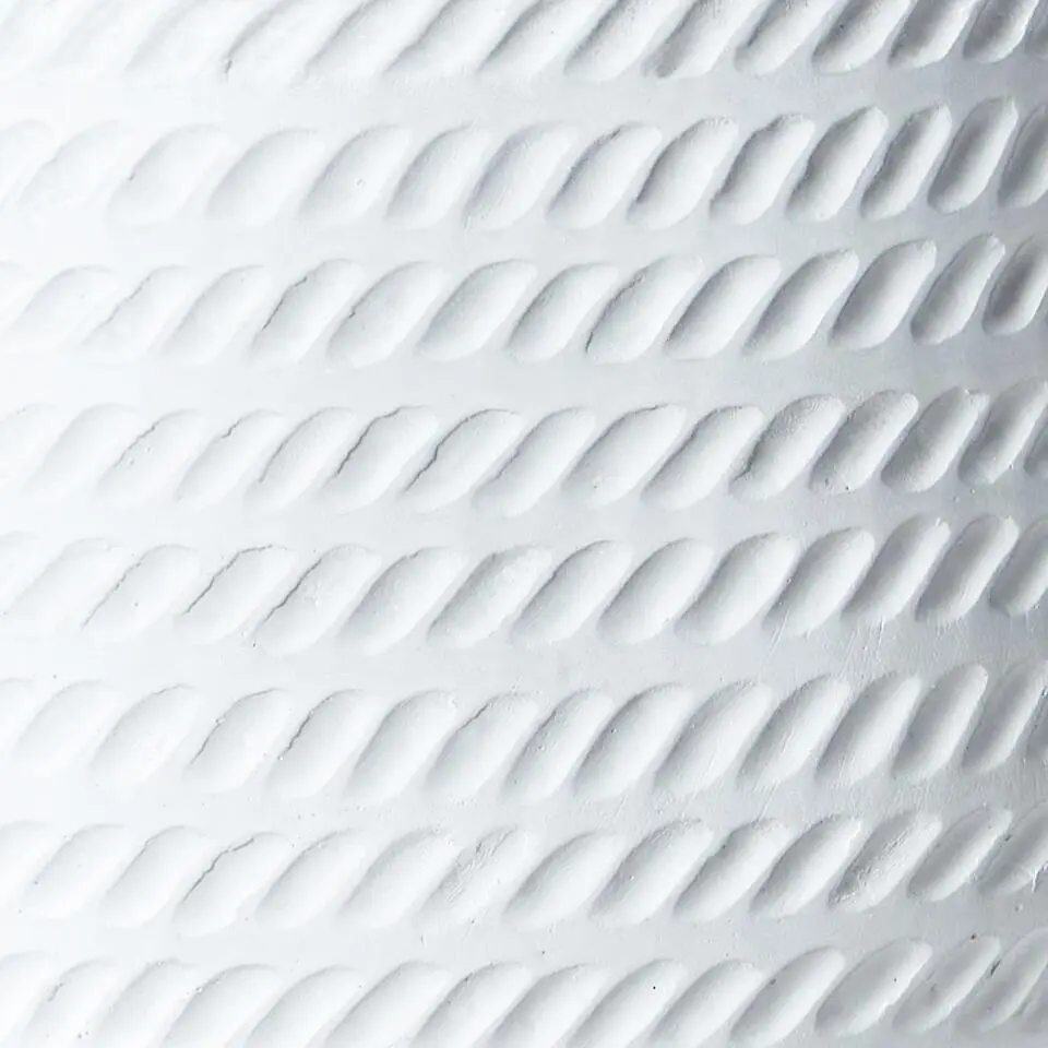 LIVADIA - Bloempot - Off-white - 27 cm - Vezelklei