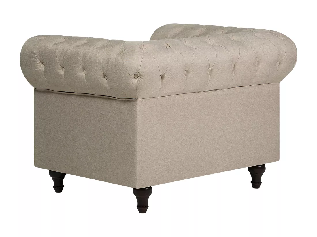 Fauteuil CHESTERFIELD Tissu Beige