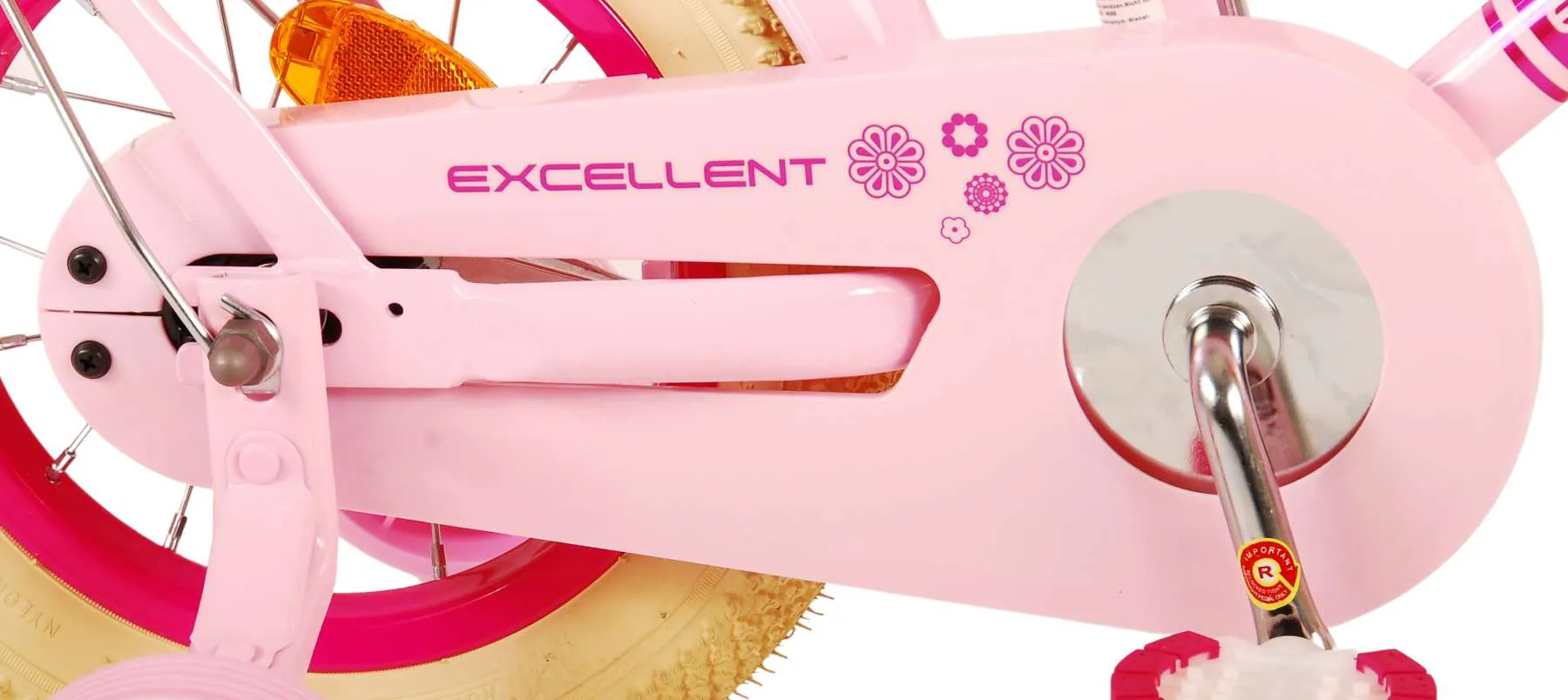 Kinderfahrrad Excellent für Mädchen 12 Zoll Kinderrad in Rosa