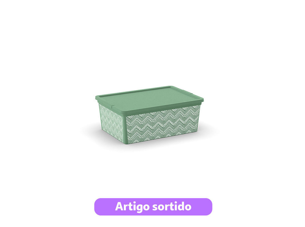 CAIXA PARA ARRUMAÇÃO ACTUEL 11L 37X14X26CM MODELOS SORTIDOS