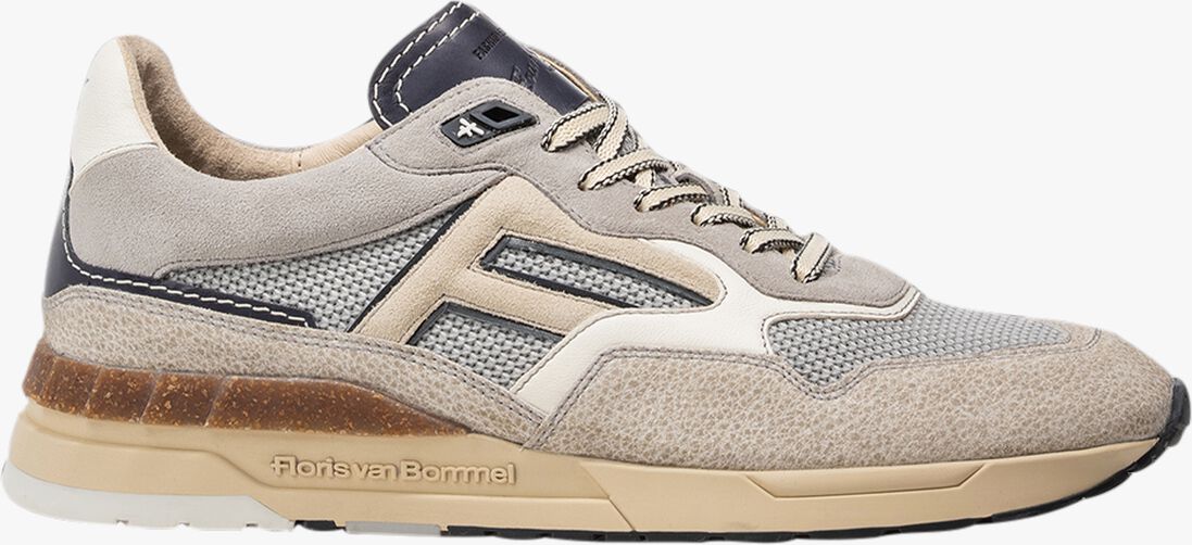 grijze floris van bommel lage sneakers sfm-10153 de runner