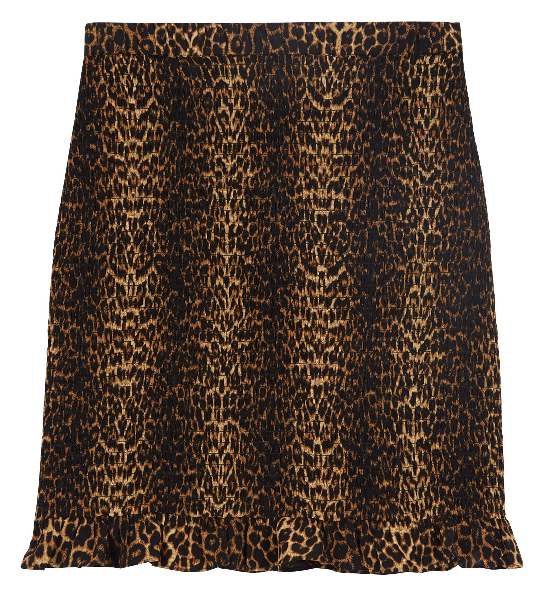 Jupe courte à motif léopard | Multicolore